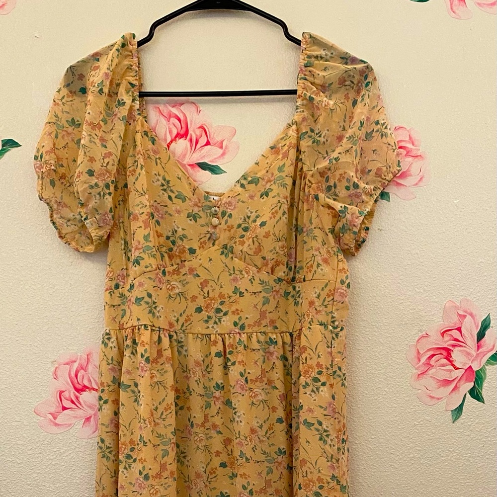 Mimi Chica Flower yellow dress